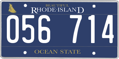 RI license plate 056714