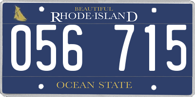 RI license plate 056715
