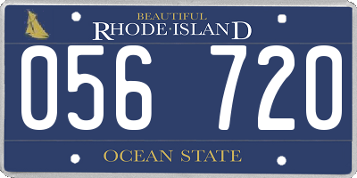 RI license plate 056720