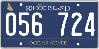 RI license plate 056724