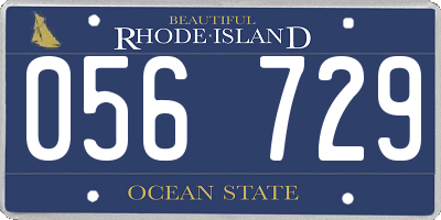 RI license plate 056729