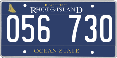 RI license plate 056730