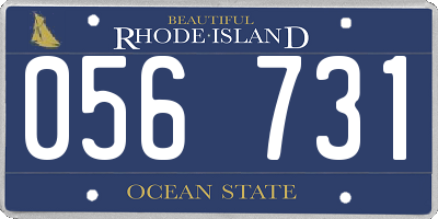 RI license plate 056731