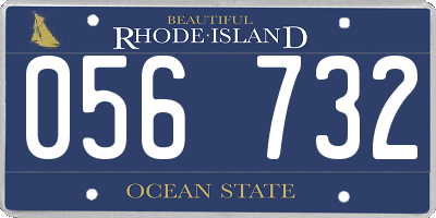 RI license plate 056732