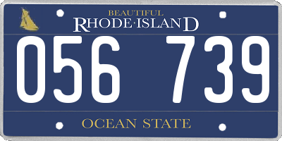 RI license plate 056739