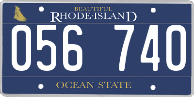 RI license plate 056740