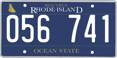 RI license plate 056741