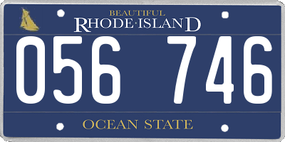 RI license plate 056746
