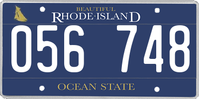 RI license plate 056748