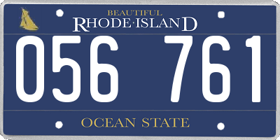 RI license plate 056761