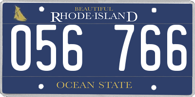 RI license plate 056766