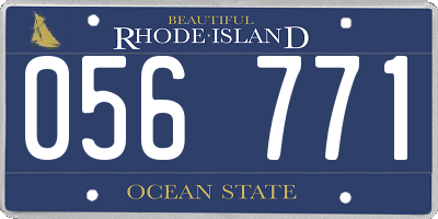 RI license plate 056771