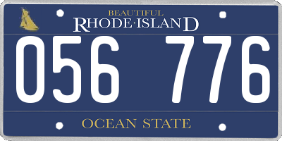 RI license plate 056776