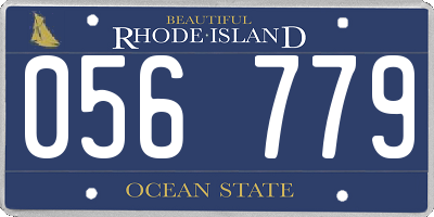 RI license plate 056779