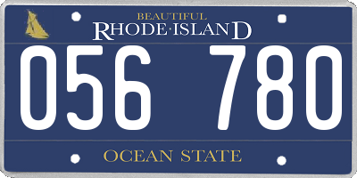 RI license plate 056780