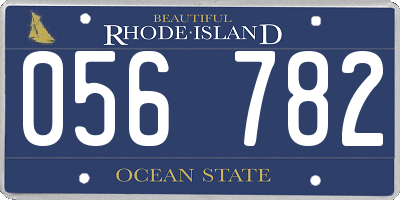 RI license plate 056782