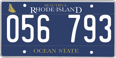RI license plate 056793