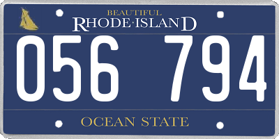 RI license plate 056794