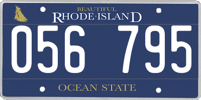RI license plate 056795