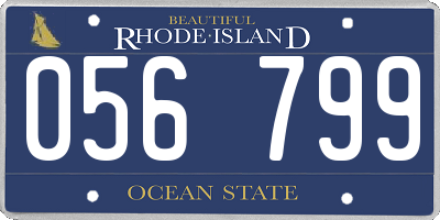 RI license plate 056799