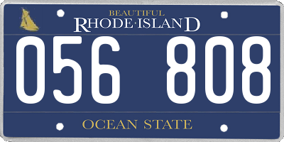 RI license plate 056808