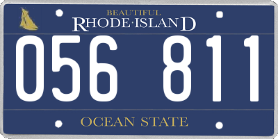 RI license plate 056811