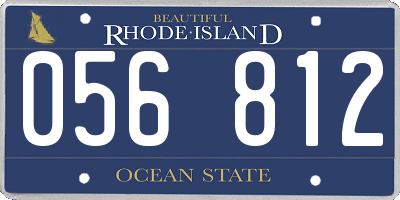 RI license plate 056812
