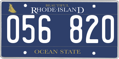 RI license plate 056820