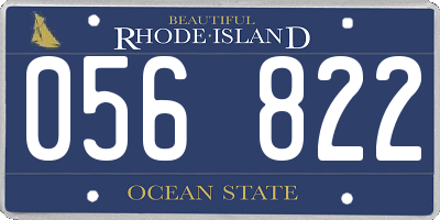 RI license plate 056822
