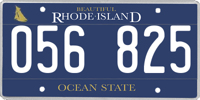 RI license plate 056825