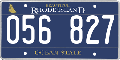 RI license plate 056827