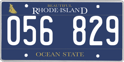 RI license plate 056829