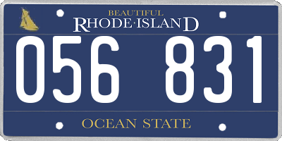 RI license plate 056831