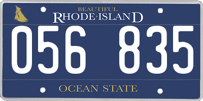 RI license plate 056835