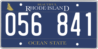RI license plate 056841