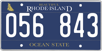RI license plate 056843