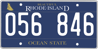 RI license plate 056846