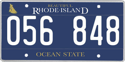 RI license plate 056848