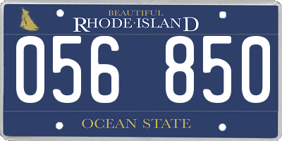 RI license plate 056850