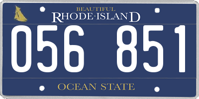 RI license plate 056851