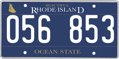RI license plate 056853