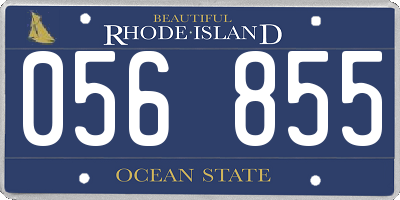 RI license plate 056855