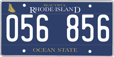 RI license plate 056856