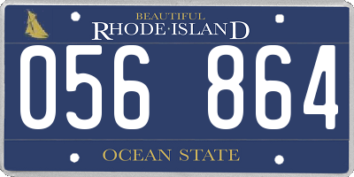 RI license plate 056864