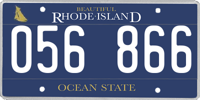 RI license plate 056866