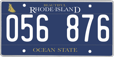 RI license plate 056876