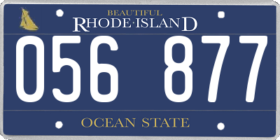 RI license plate 056877