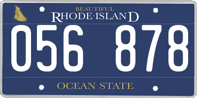 RI license plate 056878