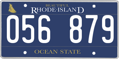 RI license plate 056879