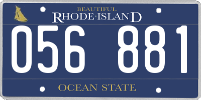RI license plate 056881